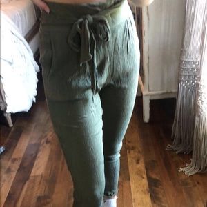 Army Green American eagle flowy pants